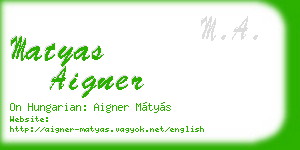 matyas aigner business card